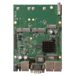MikroTik RBM33G, Dual-Core 880MHz, 256MB, 3xGigabit, 2x miniPCIe, 2xSIM card slot, L4