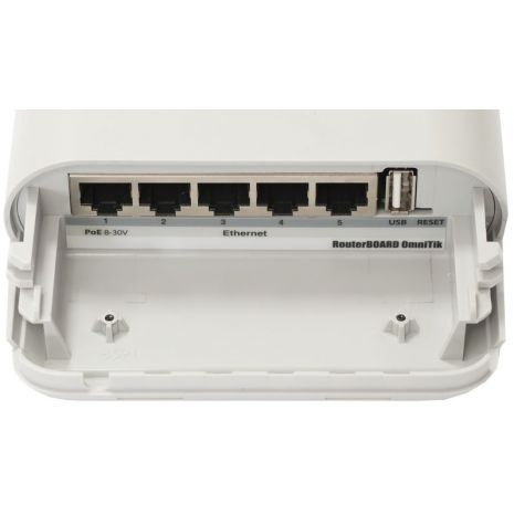 MikroTik 5Ghz Dual Chain 802.11a/n OmniTikU-5HnD Connections back