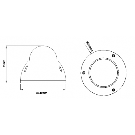 Dahua IPC-HDBW4200E: Έγχρωμη Mini Dome IP Κάμερα, Full HD (2MP) – Outdoor Color IP Camera