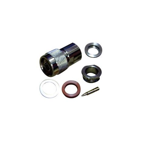 N Male Clamp connector for 400, RG-8 series cable